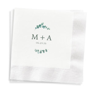Adelaide Bröllop Monogram Pappersservett