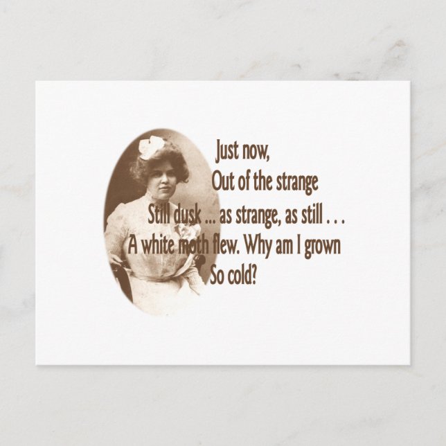 Adelaide Crapsey Warning Vykort (Framsida)