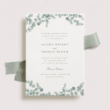 Adelaide Elegant Watercolor Eucalyptus Bröllop