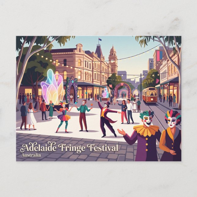 Adelaide Fringe Festival Australien Vykort (Framsida)