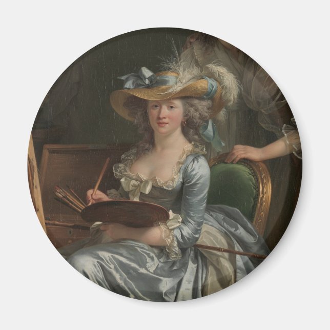 Adélaïde Labille-Guiard Woman Artist Self-Porträtt Magnet (Framsidan)