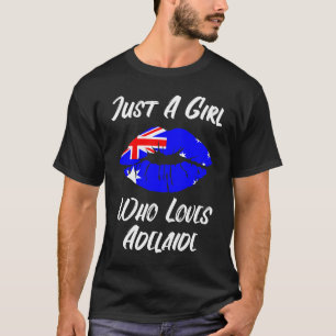 Adelaide Läppar Mun Kärlek Australiens Flagga T Shirt