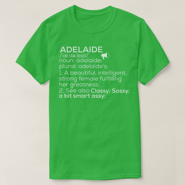 Adelaide Namn Adelaide Definition Adelaide Female T Shirt (Design framsida)