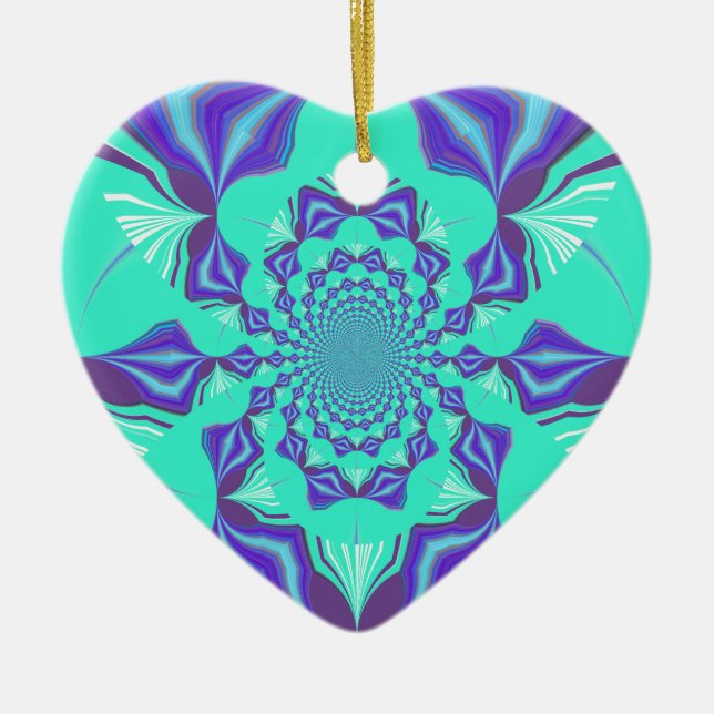 Ädelblå Julgransprydnad Keramik (Framsidan)