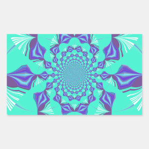 Ädelblå Rektangulärt Klistermärke