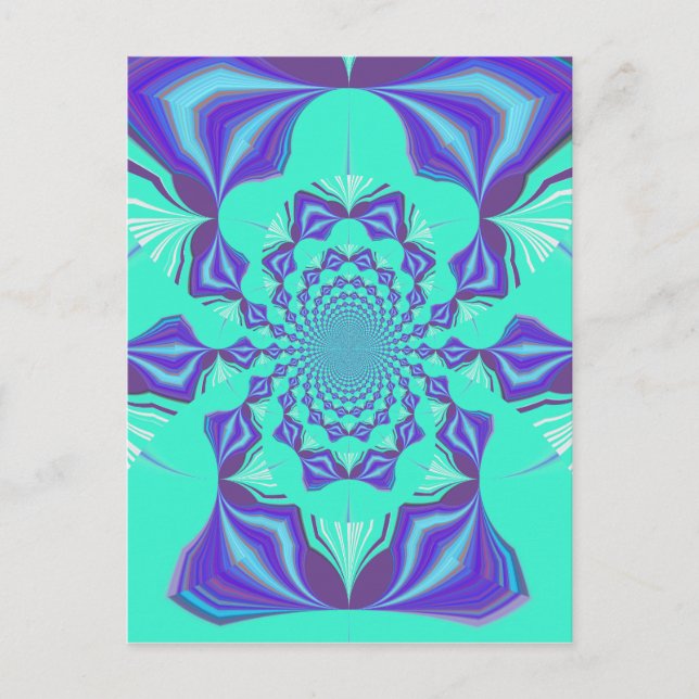 Ädelblå Vykort (Framsida)