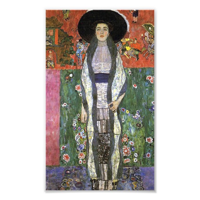 Adele Bloch av Gustav Klimt art nouveau art Fototryck (Framsidan)