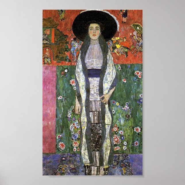Adele Bloch av Gustav Klimt art nouveau art Poster (Framsidan)