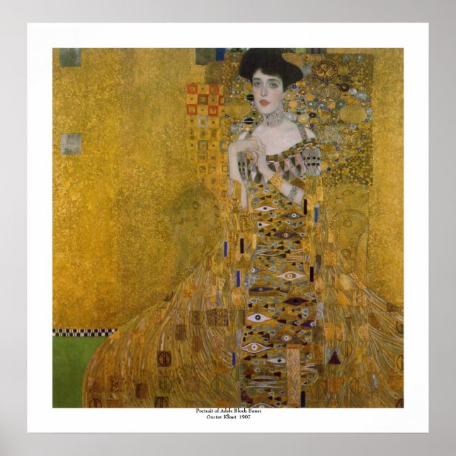 Adele Bloch Bauer av Gustav Klimt Poster (Framsidan)