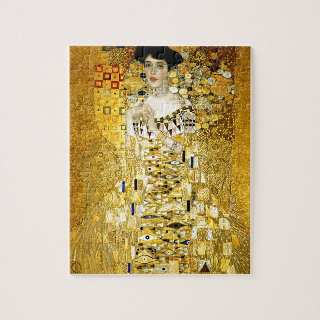 Adele Bloch-Bauer I av Gustav Klimt Art nouveau Pussel (Vertikal)