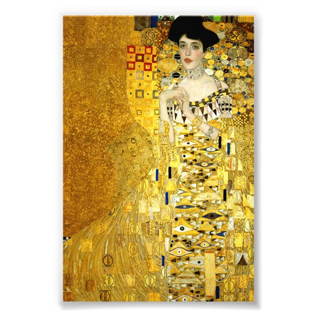 Adele Bloch-Bauer I av Gustav Klimt Photo Prints Fototryck (Framsidan)