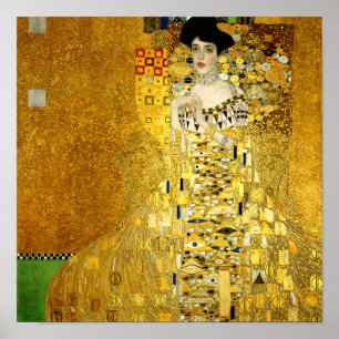 Adele Bloch-Bauer I av Gustav Klimt Poster Skriv u
