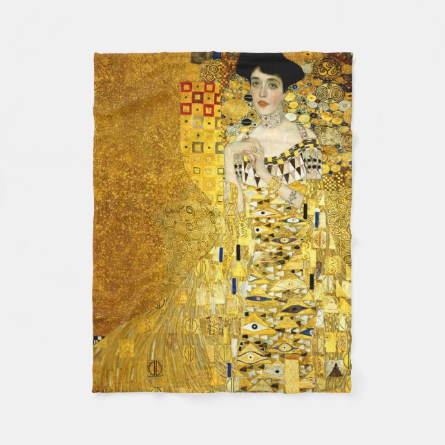 Adele Bloch-Bauer mig av Gustav Klimt Fleecefilt (Framsidan)