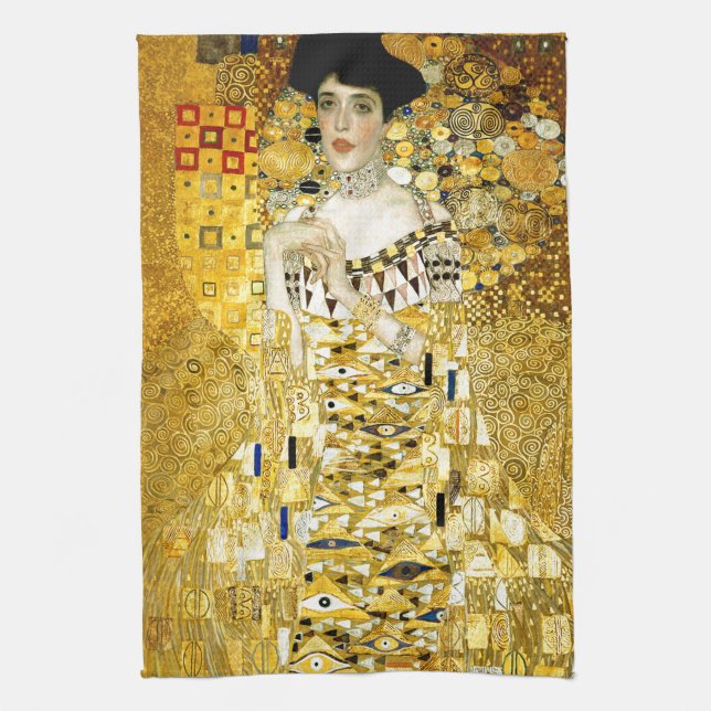 Adele Bloch-Bauer mig vid den Gustav Klimt art Kökshandduk (Vertikal)