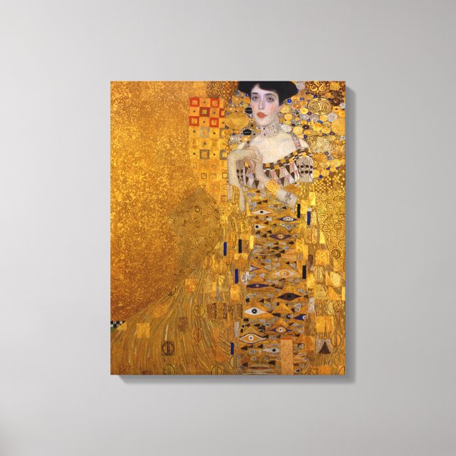 Adele Bloch-Bauers Porträtt av Gustav Klimt 1907 Canvastryck (Framsida)