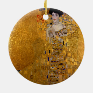 Adele Bloch-Bauers porträtt av Gustav Klimt 1907 Julgransprydnad Keramik