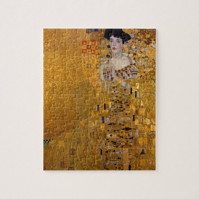 Adele Bloch-Bauers Porträtt av Gustav Klimt 1907 Pussel (Vertikal)