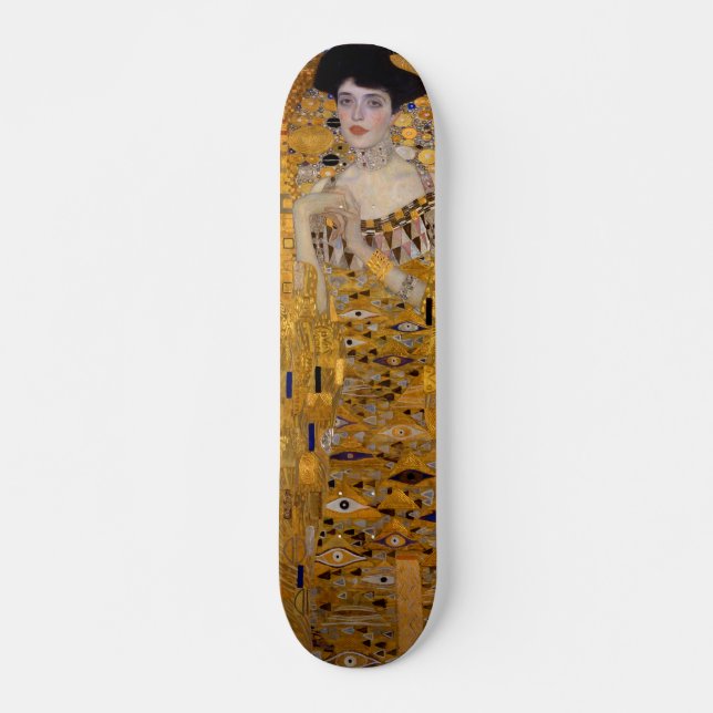 Adele Bloch-Bauers porträtt av Gustav Klimt 1907 Skateboard Bräda 20,5 Cm (Framsida)