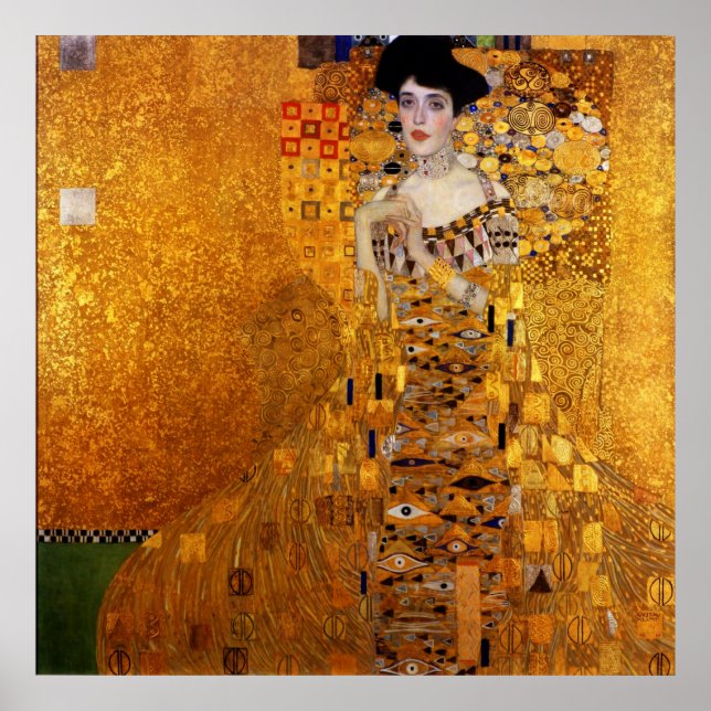 Adele Bloch-Bauers Porträtt av Gustav Klimt Poster (Framsidan)