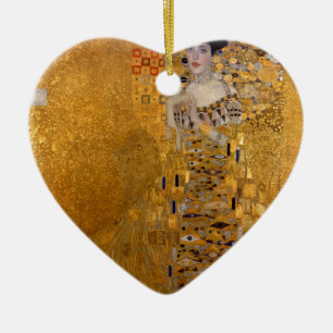 Adele, Dam i Guld - Gustav Klimt Julgransprydnad Keramik