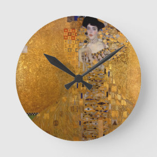 Adele, Dam i Guld - Gustav Klimt Rund Klocka