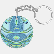 ADELE ~ Grönt Gult Blue Circular Acrylic ~