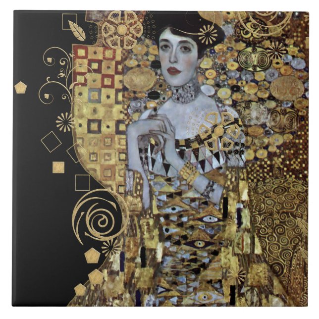 Adele Klimt Ceramic Tile Kakelplatta (Framsidan)