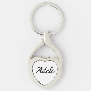 Adele Twisted Heart Silverfärgad Nyckelring