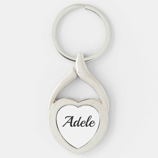 Adele Twisted Heart Silverfärgad Nyckelring (Framsidan)