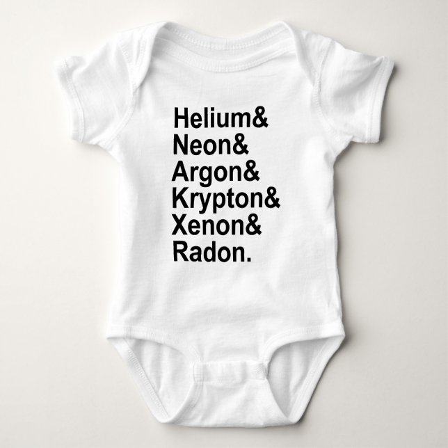 Ädelgaser Helium Neon Argon Krypton Radon Xenon Tee (Framsida)