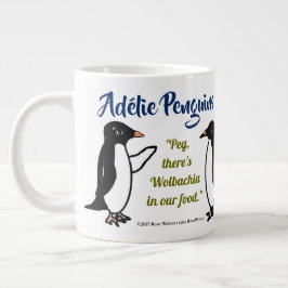 Adélie Penguins 20 oz. mugg by RoseWrites Jumbo Mugg