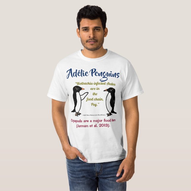 Adélie Penguins by RoseWrites T-shirt (Hel framsida)