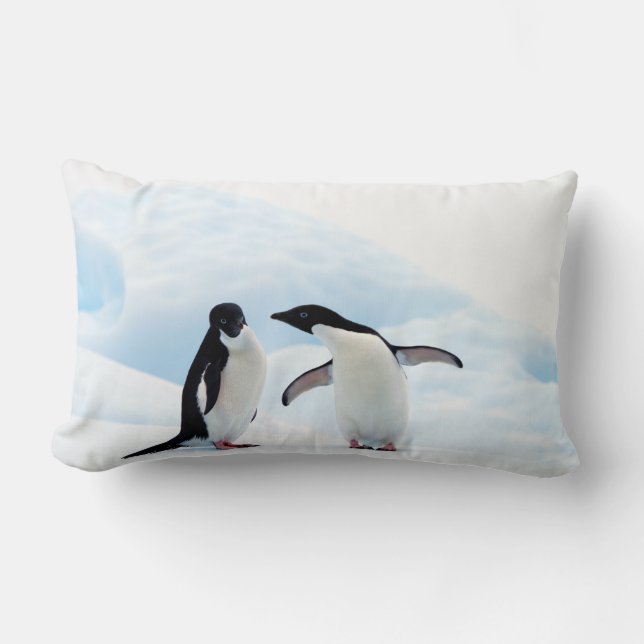 Adelie Penguins Lumbarkudde (Framsida)
