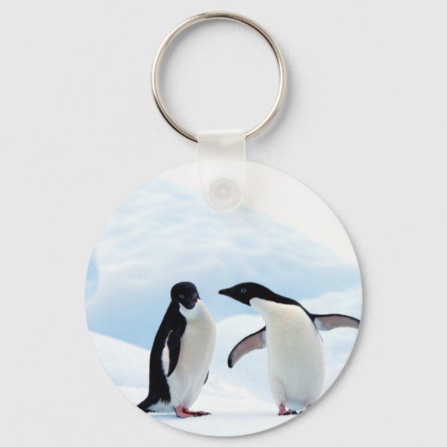 Adelie Penguins Nyckelring (Framsida)