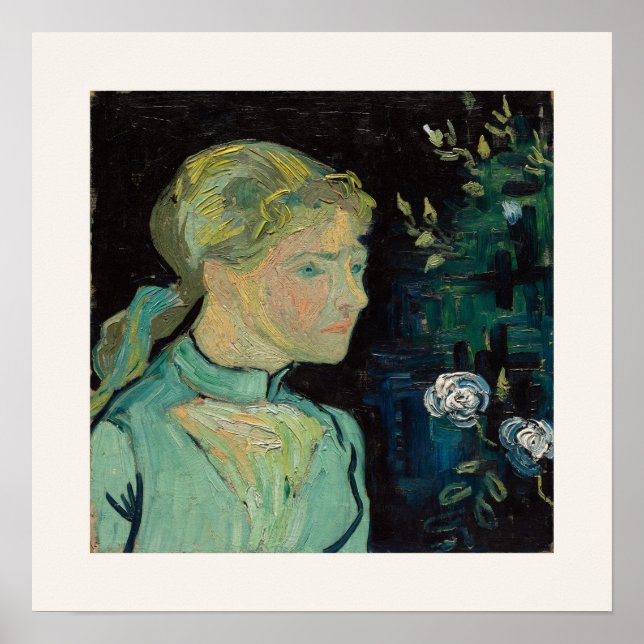 Adeline Ravoux av Van Gogh - Fyrkantig affisch (Framsidan)