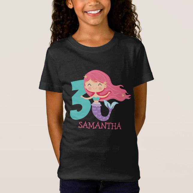 Adella - Ariels Äldre syster 3:e födelsedagen T-Sh T Shirt (Framsida)