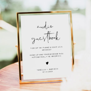 ADELLA Edgy Audio Guestbook Bröllop Sign Poster