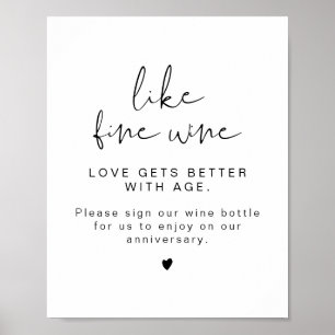 ADELLA Edgy minimal Guestbook-signatur Vin Bröllop Poster