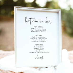 ADELLA Edgy Minimalist Hett Cocoa Pub Menu Poster