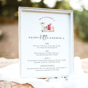 ADELLA Edgy Minimalist jul Cocktail Menu Pos Poster