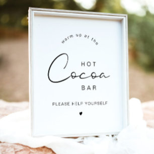 ADELLA Edgy Minimalist Winter Hett Cocoa Pub Poster