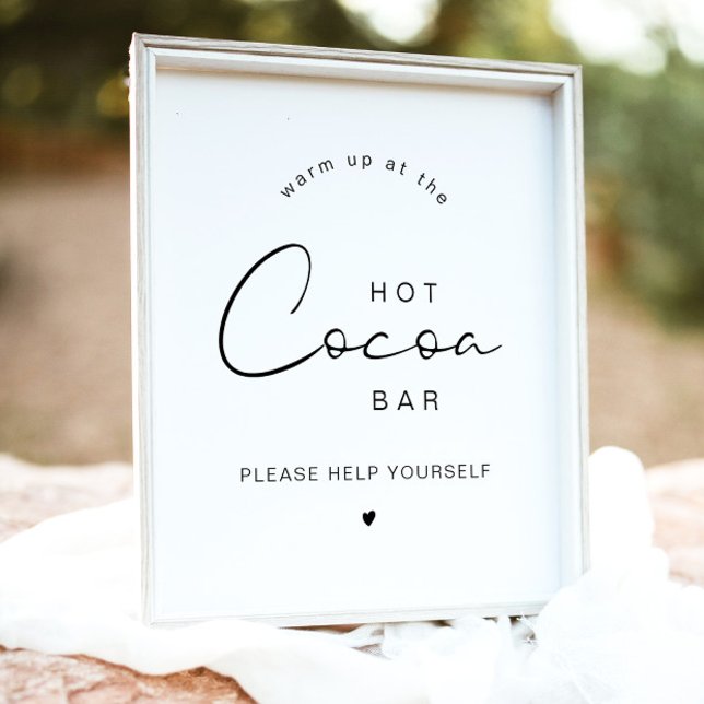 ADELLA Edgy Minimalist Winter Hett Cocoa Pub Poster (Skapare uppladdad)