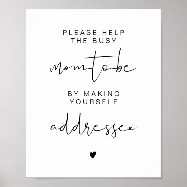 ADELLA Edgy Modern Adress - kuvertsignalen Poster (Framsidan)