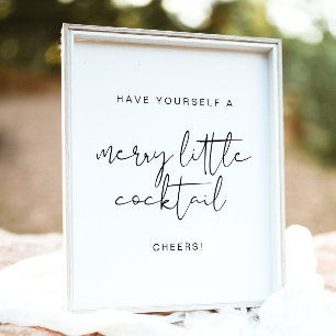 ADELLA Edgy Modern Merry Little Cocktail Poster