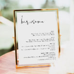 ADELLA Edgy Modern Minimalist Bröllop Pub Menu Poster<br><div class="desc">Det här menytecknet i pub har ett edgy handskrivet teckensnitt och en modern minimalistisk design. Ändra enkelt teckensnittet och bakgrunden till färg för att matcha din händelse. Det här är perfekt för ett bröllop,  pars dusch,  möhippa,  förlovningsfest eller något annat speciellt evenemang.</div>