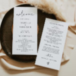 ADELLA Edgy Modern Minimalist-Bröllopsprogram Meny<br><div class="desc">Det här bröllopsprogrammet har ett edgy handskrivet teckensnitt och modern minimalistisk design. Den enkla kombinationen svart och vitt färg gör det till ett tillägg till perfekten i alla händelser. Redigera enkelt *de flesta formuleringar enligt dina behov och redigera all färg för att matcha färgen för din händelse.</div>