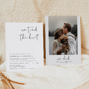 ADELLA Edgy Modern Minimalist Elopement Recept Inbjudningar