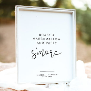 ADELLA Edgy Modern Minimalist S mores Pub-tecken Poster