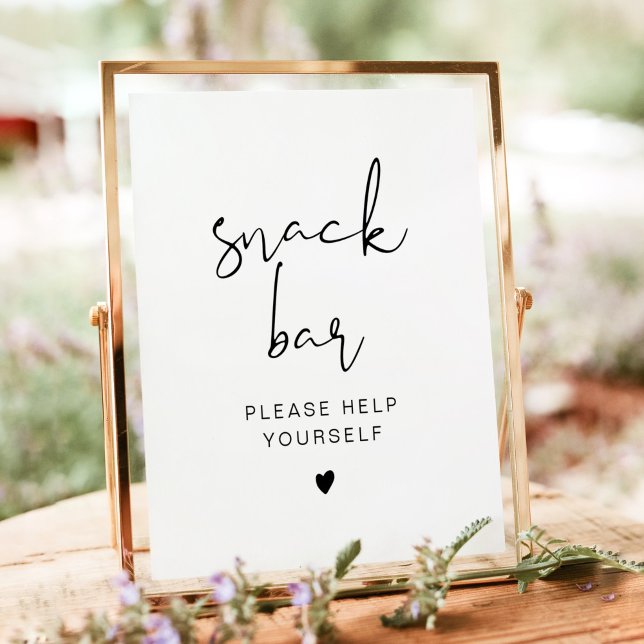 ADELLA Edgy Modern Minimalist Snabbarsmatsskylt Poster (Skapare uppladdad)