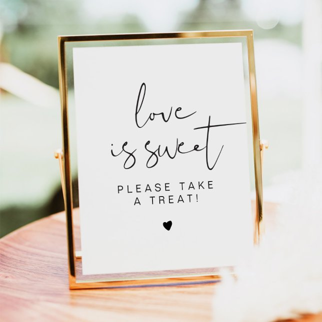 ADELLA Minimal Kärlek är Sweet Treat Favor Bord Poster (Skapare uppladdad)